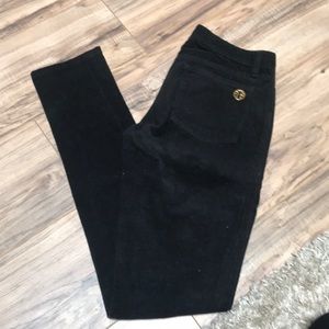 Tory Burch corduroy skinny pants - black